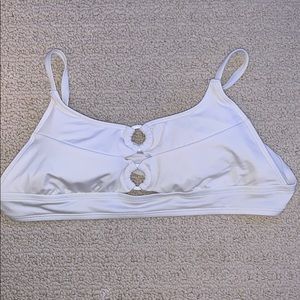 White bathing suit top